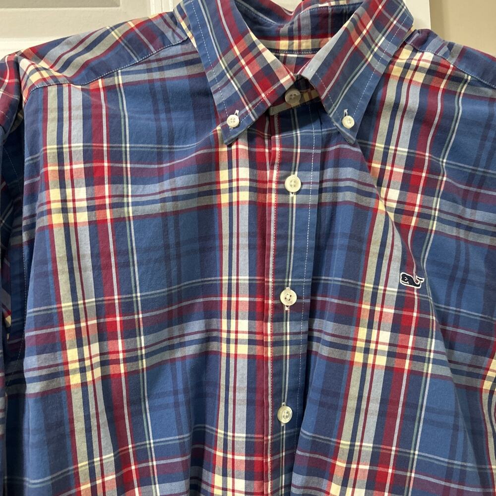 Vineyard Vines Men's Long Sleeve 100% Cotton Shirt Size Small Multicolor Plaid